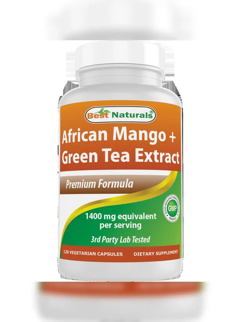 Best Naturals African Mango with Green Tea 1400 mg per Serving - 120 Vegetarian Capsules