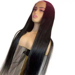Glueless closure wig Straight 30” WIG woman brazilian