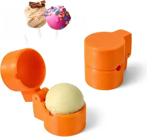 2 PCS Round Cake Pop Mold Shapes Press Set, 3D Printed Sphere Circle Cake Pop Cutter and Pusher, Baking Tools Accessories for Home Baking, Birthday Parties, Wedding Desserts