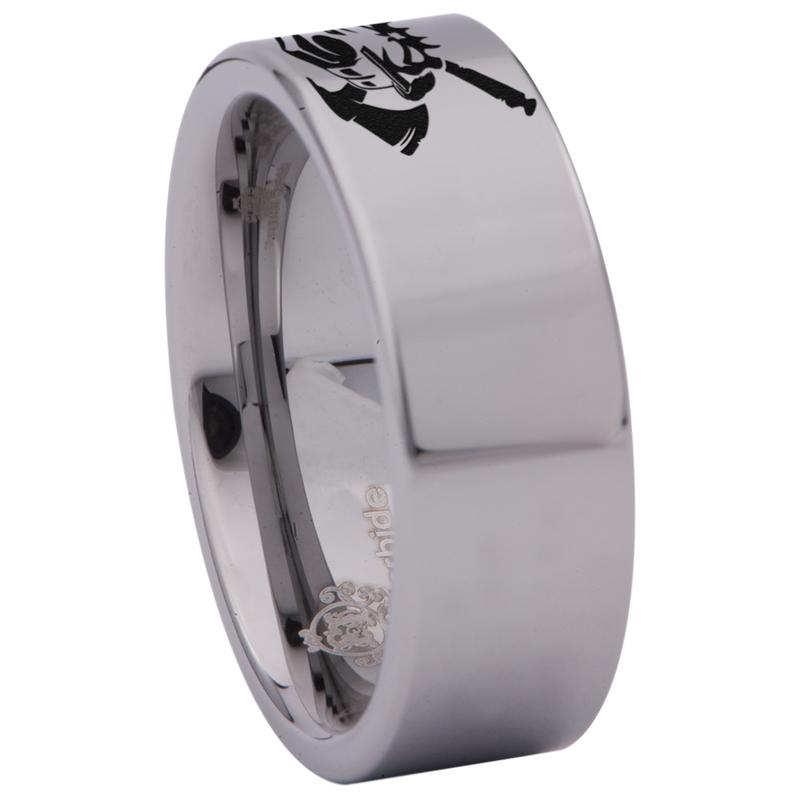 Firefighter Skull Tungsten Carbide Ring