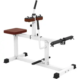 Soozier Seated Calf Raise Machine, Adjustable Calf Machine Leg Machine, for Home Gym Calf, Waist, Arm Training, Brown