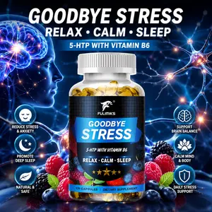 High-Potency 5-HTP Complex with Magnesium & Vitamin B6 - Relieve Anxiety, Regulate Mood, Support Healthy Sleep Cycles, Stress Relief Capsules
