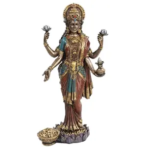 Lakshmi Statue 10 Inch Hindu Goddess of Abundance Prosperity Altar