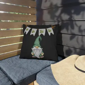St. Patrick's Day Outdoor Pillows, Gnome Holiday Patio Pillow