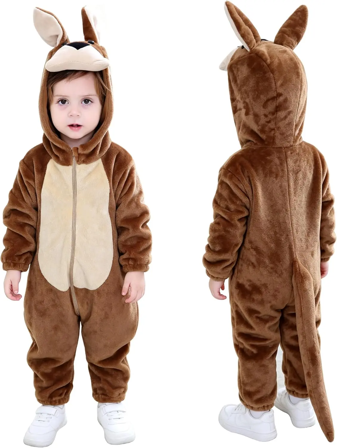 TONWHAR Kid & Toddler Unicorn Kangaroo Costume, Baby Animal 1-Piece Romper Jumpsuit for Boys & Girls