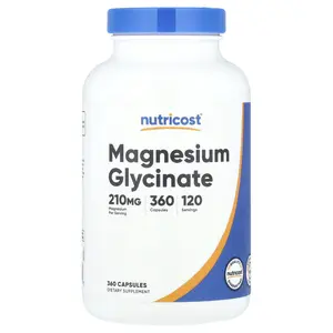 Nutricost Magnesium Glycinate, 360 Capsules (70 mg per Capsule)
