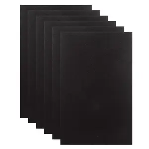 6 count Black ABS Plastic Sheet 1/8 Inch Thick ABS Black Plastic Sheet 12 x 16 x 1/8 Inch (Textured Front & Smooth ) Plexiglass Sheets Board Panel for  Decor, Craft Projects
