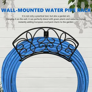 Robust Garden Hose Holder - Wall-Mounted Storage Rack, Metal Garden Hose Holder Designed for Heavy-Duty Outdoor Use, Organizer for Extension Hoses in Outdoor Gardens And Garages