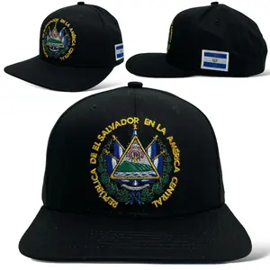 Gorra con Bandera del El Salvador Bordada, Bandera bajo Visera