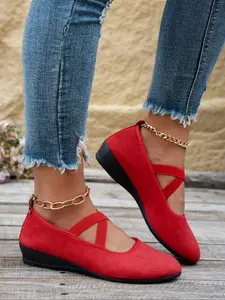 Corkys Closed Wedge Shoes for Women, Stylish Closed Toe Design in Faux Suede, Rubber, Comfort and Style for Day or Night Wear