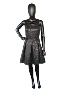 Black Jacquard Shimmer Cocktail Dress