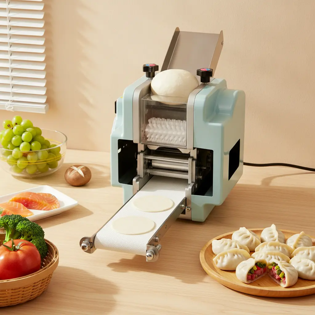 Steel & PVC Dumpling Skin Maker, Practical Multi-Use Tool for Home Kitchen Meal Prep (Indoor Furniture Category Essential),familyfun