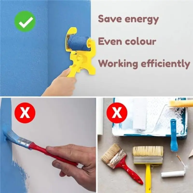 Professional Wall Edge Trimmer with Replacement Core and Extension Rod, Ideal for Painting Walls and Ceilings, Easy to Use and Handle