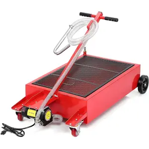 20 Gallon Electric Oil Drain Pan - Low Profile Waste Oil Drainer with Pump, Hose & Rolling Cart for Car, Truck, SUV - Portable Garage Equipment