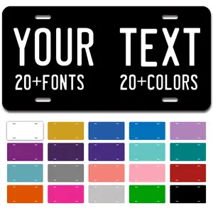 Custom Metal License Plates - Personalized Car Plate 6 x 12 Inch Universal Fit Front Plate For Cars Trucks Vehicles - Customized Vanity Novelty Plate - Solid Aluminum - Made In USA - 20+ Colors & 20+ Fonts