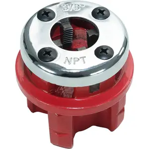 (R) Ratchet Pipe Threader Kit Replacement 3/8-inch Dies, Durable Malleable Cast Iron , Ideal for Galvanized and Iron Pipes, Not for Stainless Steel
