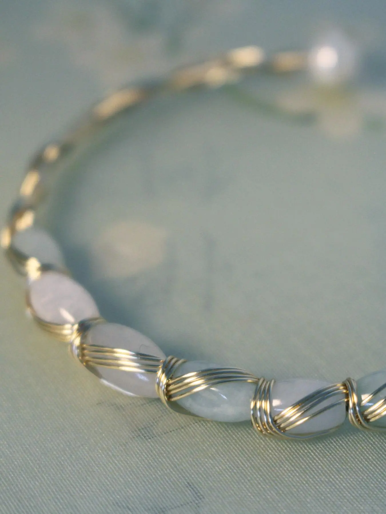 Natural Stone Decor Cuff Bangle, Elegant Braid Design Bracelet for Women & Girls, Fashion Jewelry for Party, Daily Clothing Decor, Trendy Jewelry for Birthday Gift