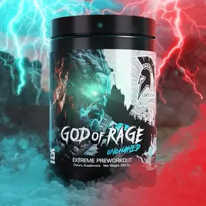 God of Rage UNCHAINED Pre Workout – 25 Servings High Stim Formula | 6g Citrulline Malate, 3.2g Beta Alanine, 325mg Caffeine | Pump, Focus & Energy Support – By Centurion Labz