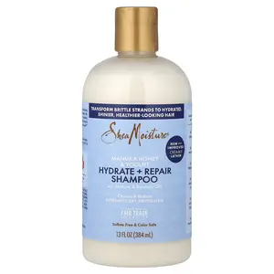 SheaMoisture Manuka Honey & Yogurt, Hydrate + Repair Shampoo with Mafura & Baobab Oils, 13 fl oz (384 ml)