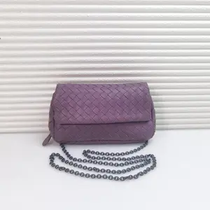 Pre-owned Lambskin Crossbody Bags Bottega Veneta Olimpia Crossbody Bag Intrecciato Nappa Small