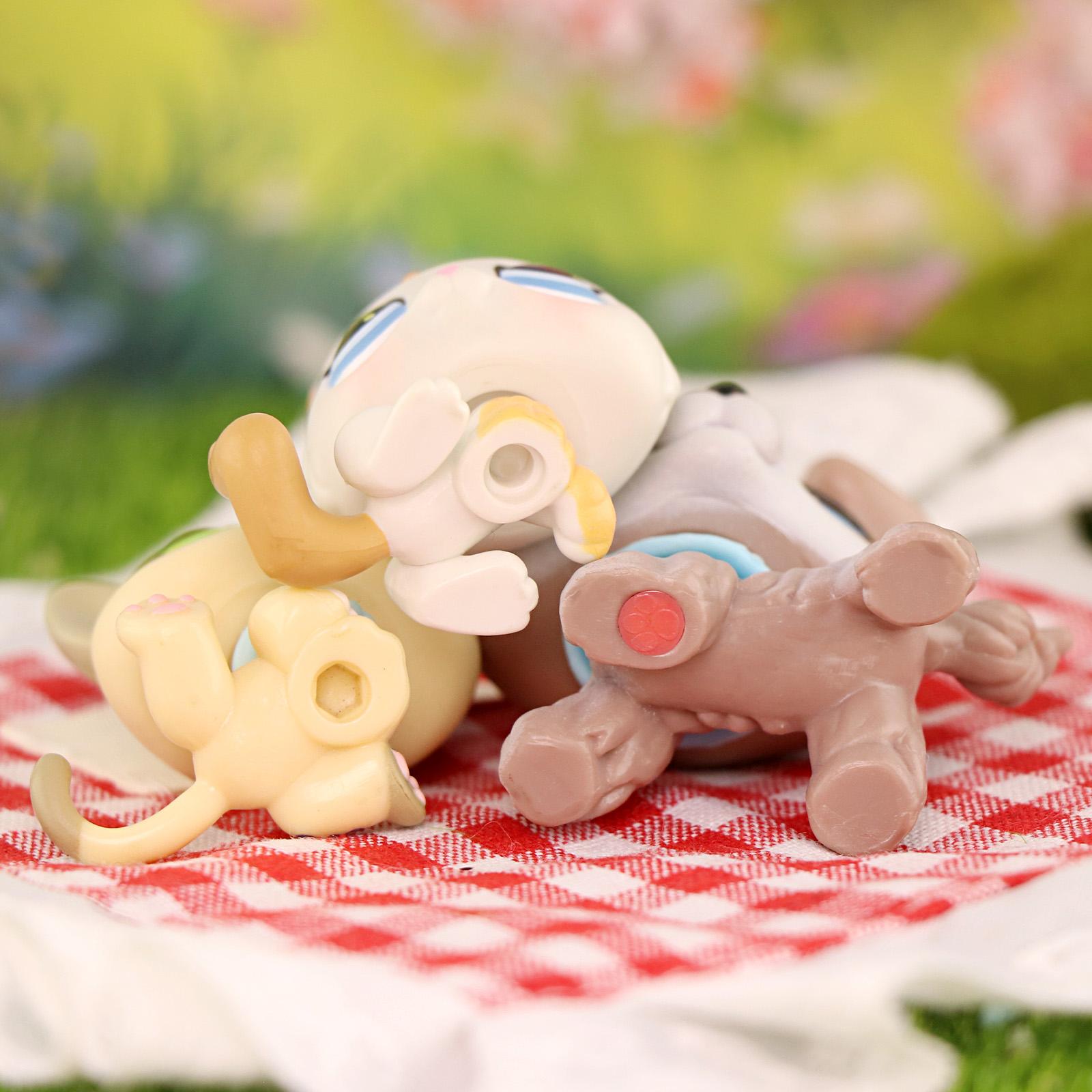 3 Pcs Rare Kitten Collie Figurines, Rare Collectible Collie #67 Kitten #134 #1074 Figurine with Unique Blue & Green Eyes | Charming Jacket Food Collar Accessories, Perfect Toy Gift for Dog and Cats Lovers, Great Easter gift for kids