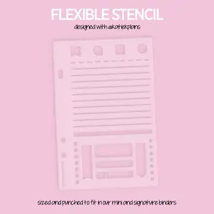 Flexible Stencil - KAD x Katie K Plans Functional Sampler Plastic