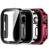 3-Piece Set for Apple Watch 12/11/10/9/8/7/6/5/4/se/ultra, PC Case + Glass Screen, Electroplated, Full Protection, Lightweight, Scratch-Resistant