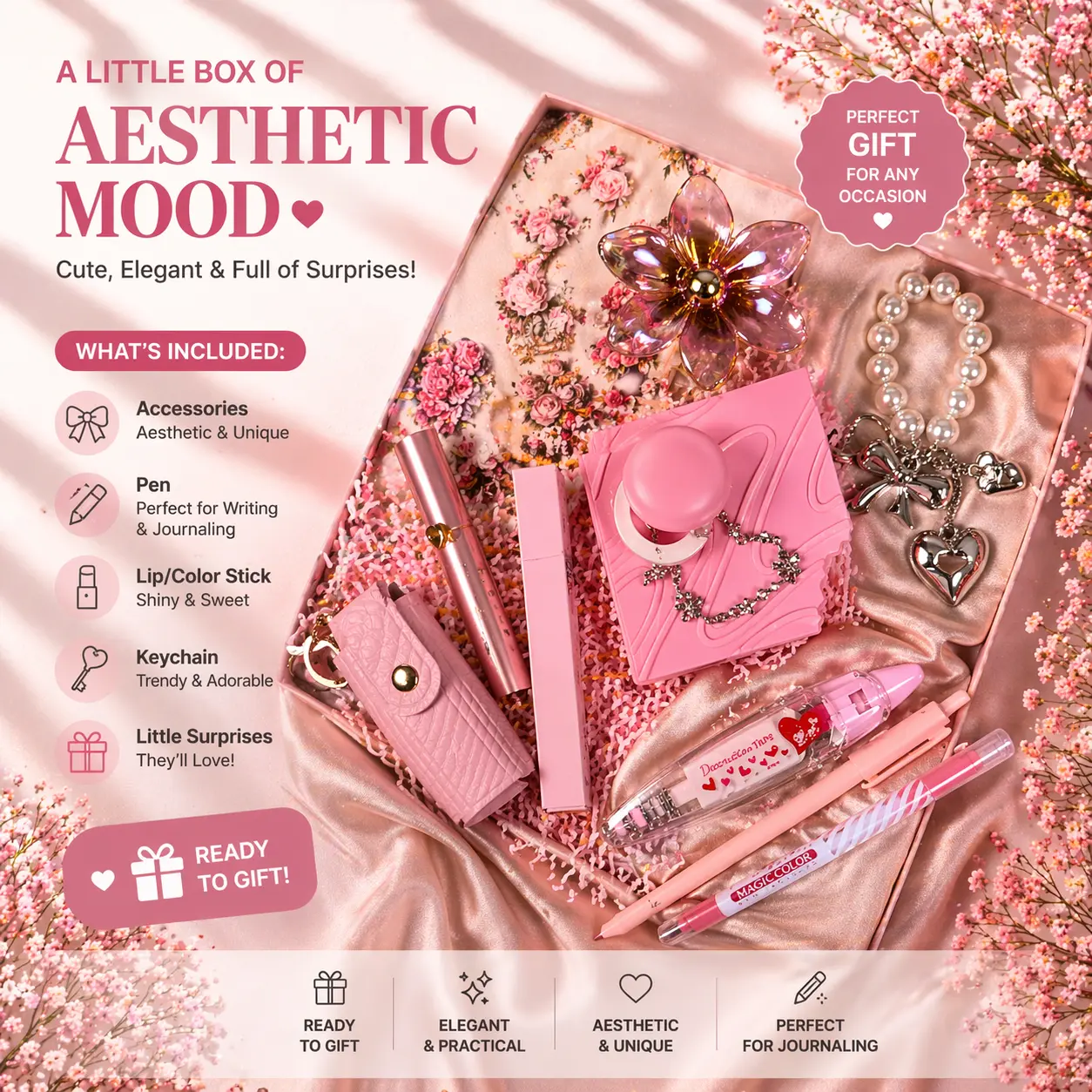 Aesthetic gift box available in different moods
