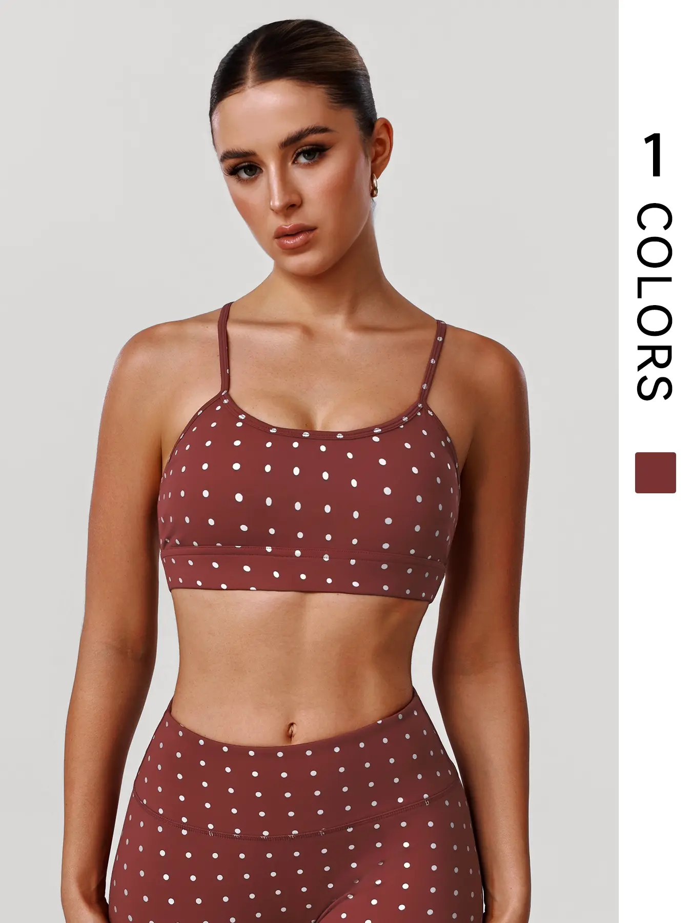 Women's Adjustable Strap, Crossback Polka Dot Pattern, Yoga Running Training, Elastic Casual Outdoor Sport Bra, Workout Bra, Strappy Workout Bra, Sports Bra Women, Workout Sports Bras