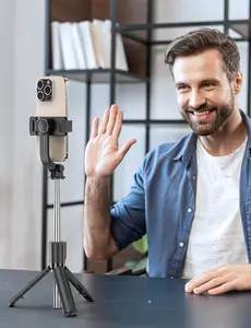 Level Up Your School Content  4-in-1 Selfie Stick Tripod with Wireless Remote, 360° Rotation, Extendable Stand – Fits iPhone 16/15/14/13 Pro, Android & GoPro – Perfect for On-the-Go Creators!