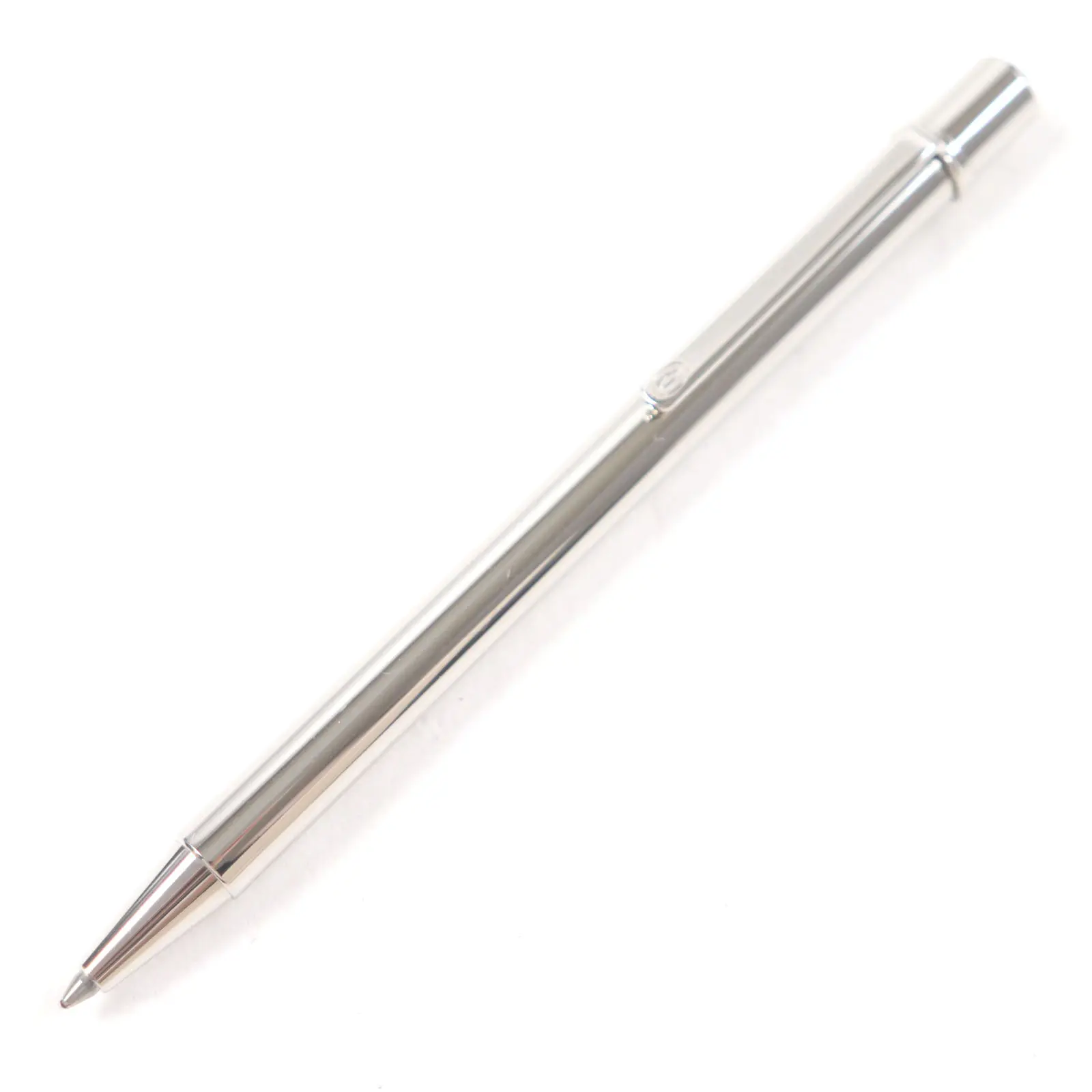 Pre-owned Cartier Sterling Silver 925 (Ag925) Small Leather Goods Must de Silver Ballpoint Pen