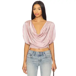 Free People x REVOLVE Cowl Cape Top in Dusty Purple