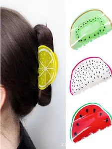 Adorable Kiwi Hair Clip Dragonfruit Watermelon Clips Cute Fruit Hair Accessories for All Seasons, Stylish Back-Of-Head Hair Pins
