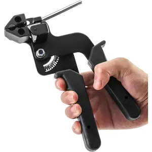 Cable Tie Gun, Stainless Steel Zip Tie Tightener Wrap Tool, Self-locking Metal Zip Ties Tool, Cable Tie Fasten and Cut for Nylon Plastic Steel Cable Ties