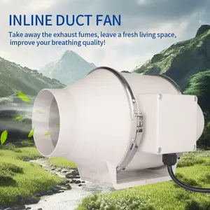 Novarhome 6" Inline Duct Fan, 397 CFM Ventilation Exhaust Fan with Speed Controllor & Quiet AC Motor, Ideal for Heating, Cooling, Grow Tents, Hydroponics