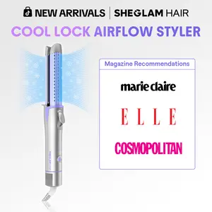 【BOGO SALE】SHEGLAM HAIR Cool Lock Airflow Styler, 360° Airflow Curling Iron with Cooling Air Vents, 4 Temp Levels, Dual Voltage, Hair Straightener for Long & Short Hair - US Plug-Effortlessbeauty-Coachella-#Summervibes-mothersdaygift