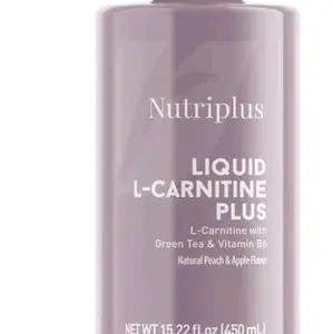 Nutriplus Liquid L-Carnitine Plus with Green Tea & Vitamin B6 Natural Peach Apple Flavor 15 22 fl oz 450 mL