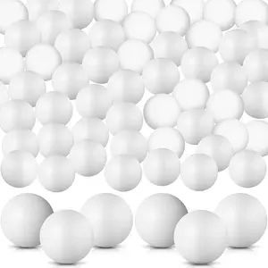 100 Pack Table Tennis Balls Multi Colored 40mm Plastic Balls Bulk Washable Small Game for Carnival Pool Games, Party Decoration Pet Toy(White) - Home Improvement.