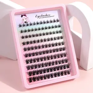 MAANGE 120 Cluster Individual Lash Clusters 8-16mm Manga Lashes Natural Clusters Natural Look Handmade Grafting Individual False Eyelashes Diy False Eyelashes Suitable for parties Gift for Women & Girl Eyelash Clusters Extensions