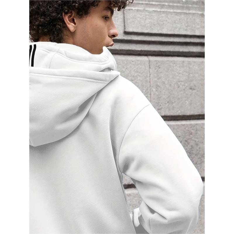 1pc TNZI men's full zipper windproof mask hoodie long-sleeved jacket versatile and fashionable urban style, with zippers and pockets - warm, windproof and durable, suitable for daily or outdoor autumn/winter wear