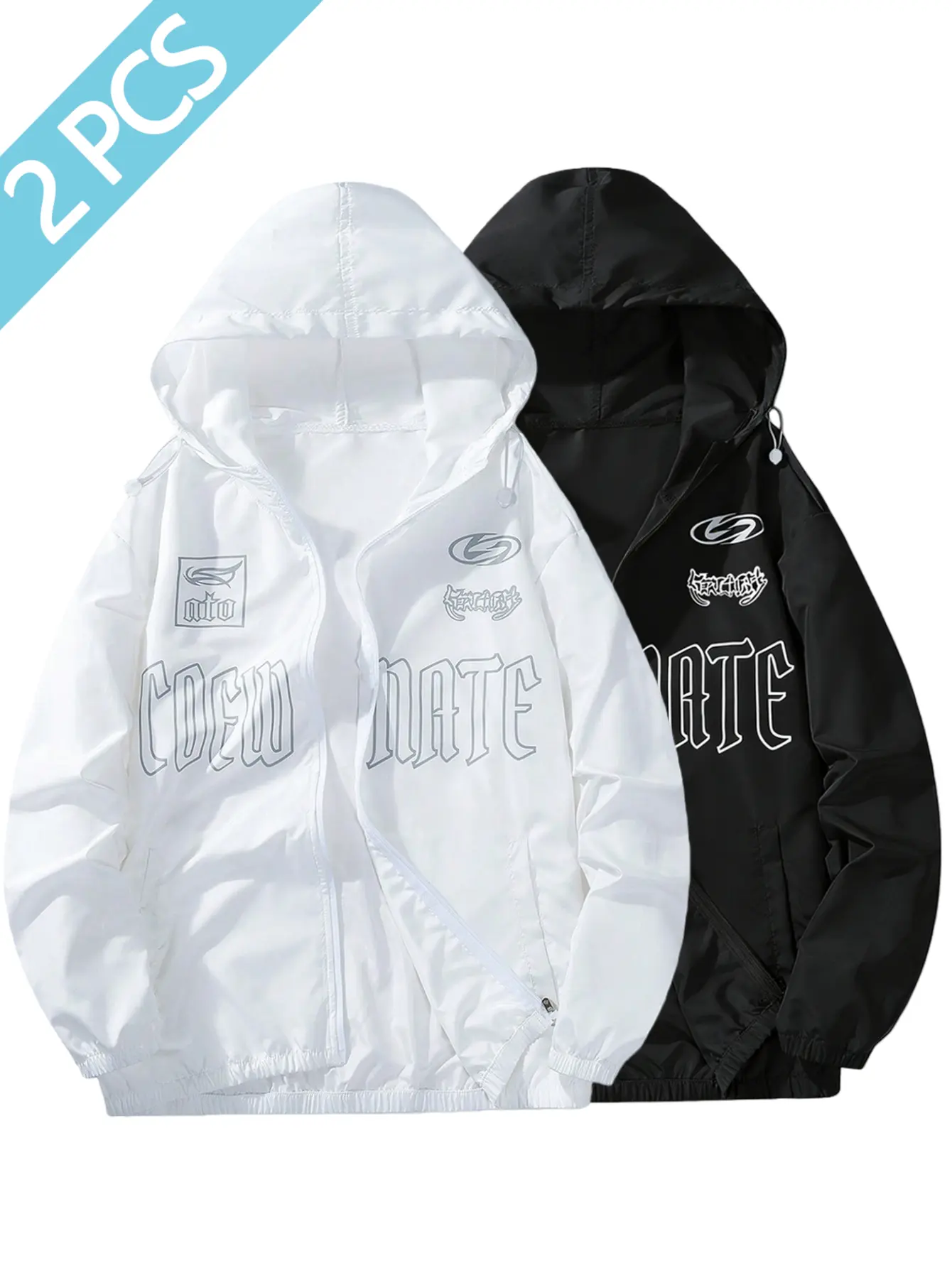 2PCS Men’s Lightweight Jackets – Summer Outdoor Fishing Apparel for Vacation/Travel & Beach Wear, Matching Sports Style for Couples