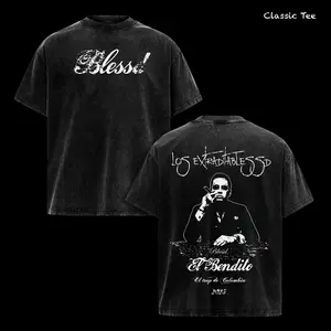 Blessd El Bendito Shirt – Latin Trap Vintage Washed Oversized Graphic T Shirt, Si Sabe Streetwear, Medellin Colombia Rap Aesthetic, Urban Reggaeton Style, Heavy Cotton Soft Unisex Tee, Casual Men Wear Top, Gift for Latin Music Fans