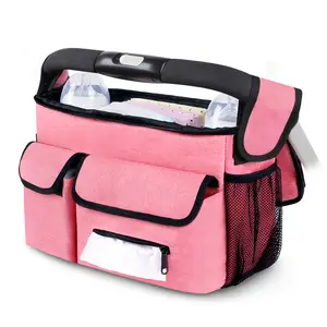 Universal Baby Stroller Storage Bag Multi Pocket Stroller Bag Organizer for Outdoor Play Travel ﻿