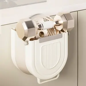 Hanging Trash Can, 10L Foldable Plastic Garbage Bin, Cabinet Door Mount, Wall Mounted 2.4 Gallon Small Waste Basket for Kitchen Bathroom Bedroom