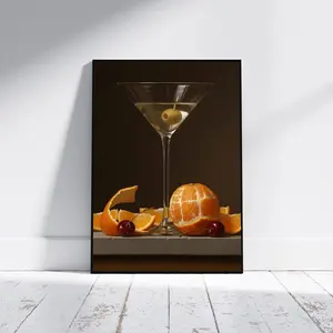 Orange Kitchen Wall Art, Retro Fruit Print, Trendy Food Poster, Kitchen Decor, Room Decor, Unframed, 5 Sizes (8x12–27x40 inch)