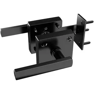 Double Sided Gate Latch for Wooden Fence, Heavy Duty Self Locking Two Sided Swinging Door Latch, Gate Hardware for Outdoor Fence, Wood Gates, Pool, Backyard, Garden