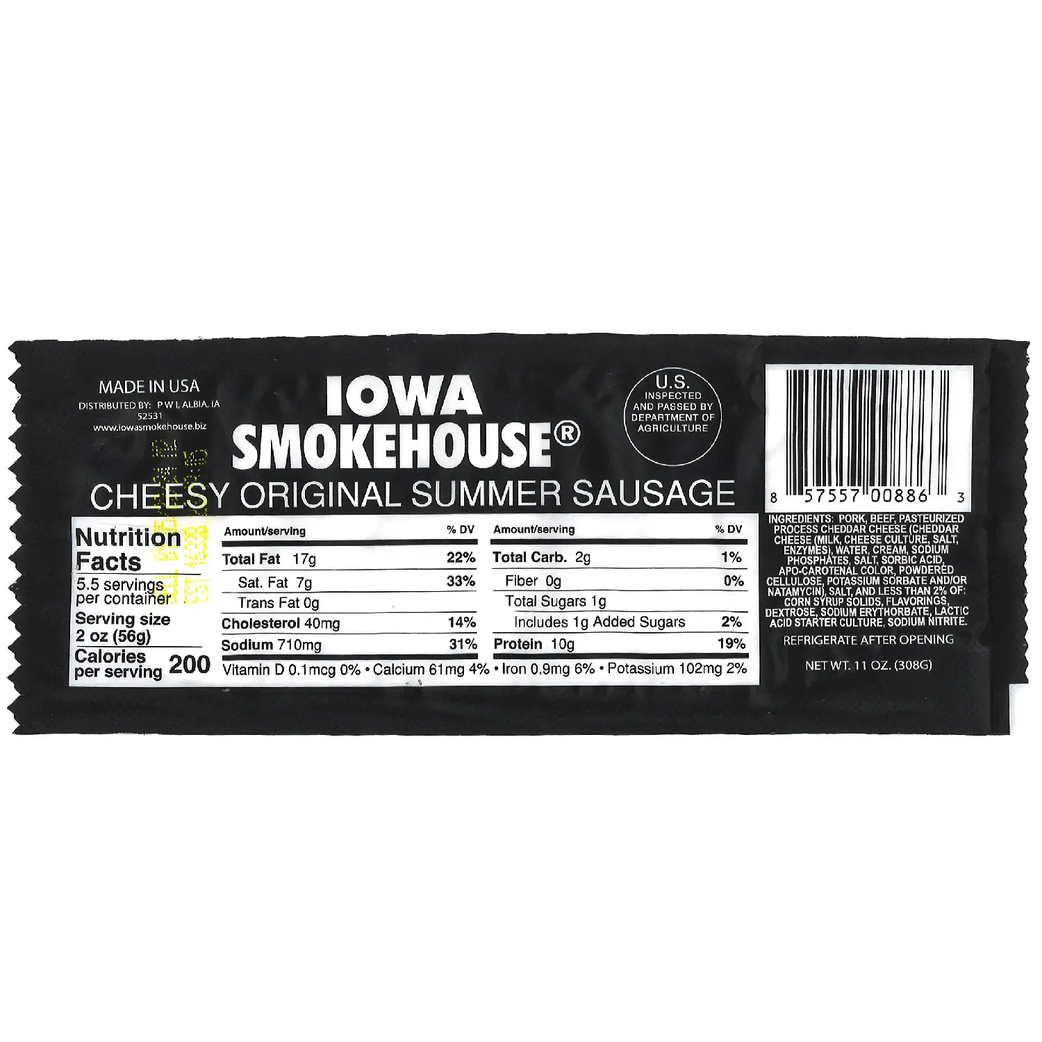 11 oz Summer Sausage Cheesy Original
