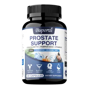 Buporai 120 Vitamin E Dietary Capsules, containing pumpkin seed powder, zinc gluconate, and other extracts, support urinary system health.