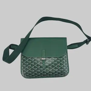 Pre-owned Goyard canvas Messenger Bags Green Goyardine Cruiser R26050387