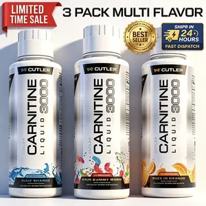 Cutler Nutrition Carnitine Liquid 3000 | Energy Sport Drink | Single Bottle & Variety 3-Pack Options